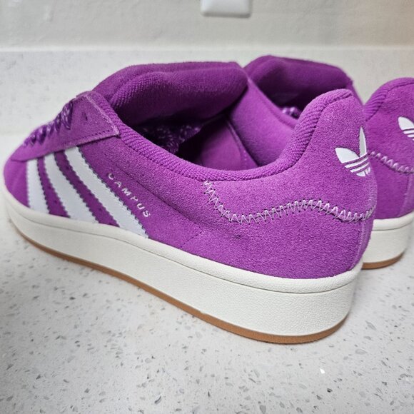 Adidas Campus 00s New Without Box Womens Size 9.5 Purple Burst Cloud White - Picture 6 of 9